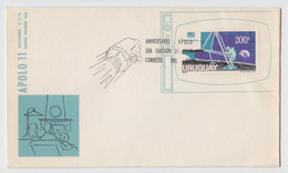 URUGUAY APOLO 11 First Man On The Moon Airmail FDC 1970 - South America