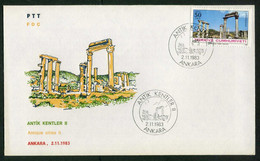 Türkiye 1983 Antique Cities, APHRODISIAS (2nd Issue) | Historic Site, Ruin, Archaeology Mi 2659 FDC - Briefe U. Dokumente
