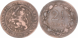 Pays-Bas - 1898 - 2 1/2 Cent - Wilhelmina - KM#108 - 06-039 - 2.5 Centavos