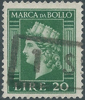 ITALIA-ITALY-ITALIEN,1945 LUOGOTENENZA,Marca Da Bollo,Revenue Fiscal -Tax 20Lire,Used - Fiscaux