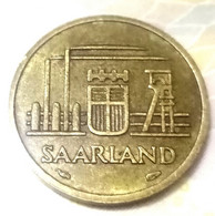 SAARLAND (German State) - 10 FRANKEN - 1954 , Agomeza - 10 Franchi