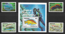 Grenada 1984 MiNr. Bl. 126 Coral Reef Fish Spanish Hogfish Diving  WWF S\sh  MNH** 10,00 € - Tauchen