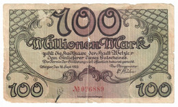 ALEMANIA // BILLETE 100000000 MARK // 18/09/1923 - 100 Millionen Mark