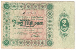 ALEMANIA // 2.000.000 MARK // 10/08/1923 - Sin Clasificación