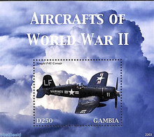 Gambia 2022 World War II Aircraft S/s, Mint NH, History - Transport - World War II - Aircraft & Aviation - WW2 (II Guerra Mundial)
