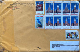 USA 2022, BUILDING IN PENNSYLVANIA CITY,BIRD ,DELAWARE COSTUME,SHIP,CHRISTMAS CHILDREN,DOG ,SANTA CLAUS , STAMP USED COV - Cartas & Documentos