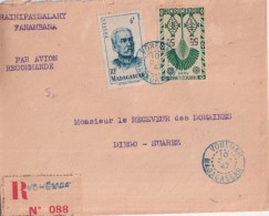 MADAGASCAR - 1947 - ENVELOPPE RECOMMANDEE De VOHEMAR => DIEGO-SUAREZ - Storia Postale