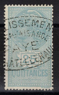 Timbre Fiscal Oblitéré Quittances 25c Type Tasset - Timbres