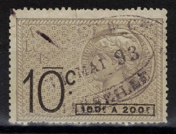 Timbre Fiscal Pour Effets De Commerce Type Tasset 10c 100 à 200 F Oblitéré 1893 - Marche Da Bollo