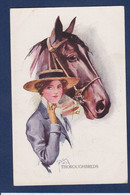 CPA Femme Avec Cheval Horse Woman Illustrateur Non Circulée - Horses