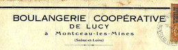 1898 MINES INDUSTRIE RARE ACTION BOULANGERIE COOPERATIVE DE LUCY Montceau Les Mines Saone Et Loire  Au Nom De Listra - Bergbau