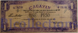 PHILIPPINES 1 PESO 1942 PICK 187 AVF EMERGENCY BANKNOTE - Philippines