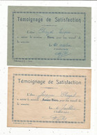 JC , Témoignage De Satisfaction , Bleu ,beige , LOT DE 2 - Non Classés