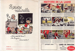 Protège Cahier -  Histoire Naturelle - Illustration De Jean Effel - Pub Laines Du Pingouin (BD)  (Divers 257) - Kids
