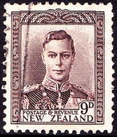 NEW ZEALAND 1947 KGVI 9d Purple-Brown SG685 Used - Oblitérés