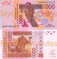 West African States, TOGO, 1000 Francs, 2022, Code T, Pick New, UNC - Westafrikanischer Staaten