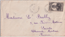 GUADELOUPE - 1945 - ENVELOPPE De TROIS-RIVIERES (CACHET MAL FRAPPE) => SAINTES - FELIX EBOUE - Briefe U. Dokumente