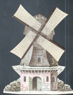 Chromo à Systeme Chocolat Van Houten, Moulin Hauteur 16cm, Très Bel Exemplaire, Voir Description - Van Houten
