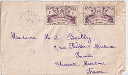 GUADELOUPE - 1945 - FRANCE LIBRE - ENVELOPPE De GOURBEYRE (RARE) ! => SAINTES - Lettres & Documents