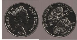 COOK   5 Dollars  (Takin) 1992 Copper-nickel • 28.28 G • ⌀ 38.61 Mm KM# 233 - Cook Islands