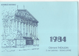 Carte De 1984, Assemblée Nationale, THEAUDIN De LIFFRE (35) - Tessere Associative