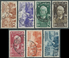 1936 ETIOPIA USATO EFFIGIE 7 VALORI - RF25-7 - Etiopia