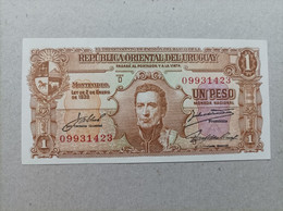 Billete De Uruguay De 1 Peso, Año 1939, Nº Bajo, UNC - Uruguay