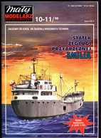 Paper Model Mały Modelarz 1998.10-11 Statek żeglugi Przybrzeżnej "Emilia" - Carton / Lasercut