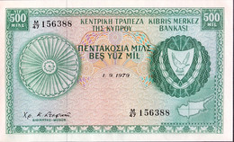 Cyprus 500 Mils, P-42c (1.9.1979) - UNC - Chipre