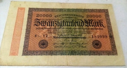 GERMANY - 20000 REICHSMARK BANKNOTE - 1923 - - 20000 Mark