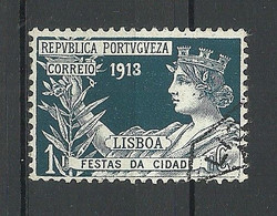 PORTUGAL 1913 Zwangzuschlagsmarke Stadtfest Lissabon Michel 1 O - Oblitérés