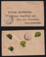 Brazil Brasil 1887 Cover 200R Dom Pedro RIO X COLCHESTER England - Briefe U. Dokumente
