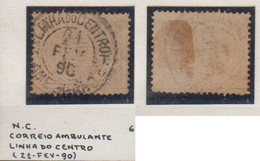 Brazil Brasil Mi# 62 Used 100R Cifra 1888 Ambulante Railway Postmark Linha Do Centro - Gebraucht