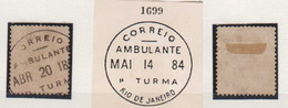 Brazil Brasil Mi# 58 Used 100R Dom Pedro 1884 Ambulante Railway Postmark  1a Turma Rio PA 1699 - Gebraucht