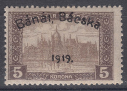 Hungary Banat Bacska 1919 Mi#18 Mint Hinged - Banat-Bacska