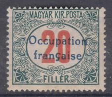 France Occupation Hungary Arad 1919 Porto, Timbre-taxe Yvert#10 Mint Hinged - Unused Stamps