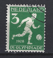 NVPH Nederland Netherlands Pays Bas Niederlande Holanda 214 Used; Voetbal, Football, Soccer Olympiade 1928 - Usati