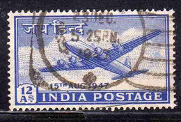 INDIA INDE 1947 ELEVATION TO DOMINION STATUS FOUR-MOTOR PLANE 12a USED USATO OBLITERE' - Usados