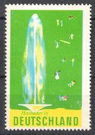 BATH SPA Heilbad Bad / Fountain / Tourism Propaganda Advertising / Germany 1960's - Label Vignette Cinderella - Thermalisme