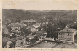 CPA-07-JOYEUSE-Panorama Sur La Place De La Grand Fond Et Sur La Beaume - Joyeuse