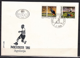 Yugoslavia Republic 1986 Sport Football Mi#2152-2153 FDC - Briefe U. Dokumente