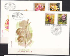 Yugoslavia Republic 1989 Flowers Mi#2333-2336 FDC - Lettres & Documents