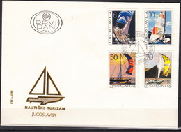 Yugoslavia Republic 1985 Ships Boats, Nautical Tourism Mi#2115-2118 FDC - Briefe U. Dokumente