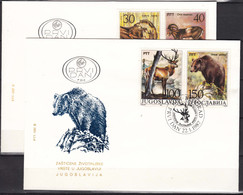 Yugoslavia Republic 1987 Animals Mi#2206-2209 FDC - Lettres & Documents