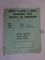 CARTE ACCES A BORD BOARDING PASS TARJETA DE EMBARQUE - Mitgliedskarten