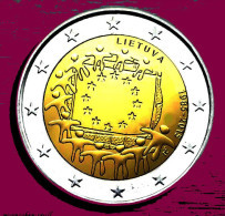 2015 Lithuania - Lietuva  - 2 - Euro --30 - Years - Of - EU Flag  From Mint Roll  TODAY IN STOCK - Lituanie