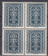 Austria 1922 Mi#394 Mint Never Hinged Piece Of 4 - Unused Stamps