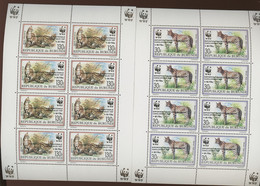 1997. Burundi   Feuillet De 8 **.  WWF Félins. Avec Surcharge De L'expo Carolinphilex 1997.  Très Petit Tirage - Unused Stamps