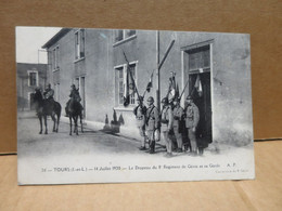 TOURS (37)  Drapeau Du  8è Génie Et Sa Garde14 Juillet 1920 - Tours