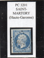 Haute-Garonne - N° 14A (court) Obl PC 3201 Saint-Martory - 1853-1860 Napoléon III.